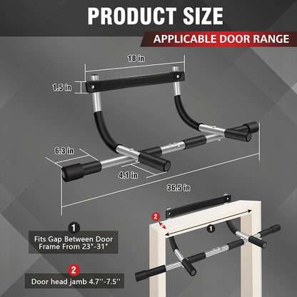 Pull up Bar for Doorway Portable Upper Body Workout Indoor Multi-Functional Exercise Hanging Bar Fitness Trainer Home Equipment