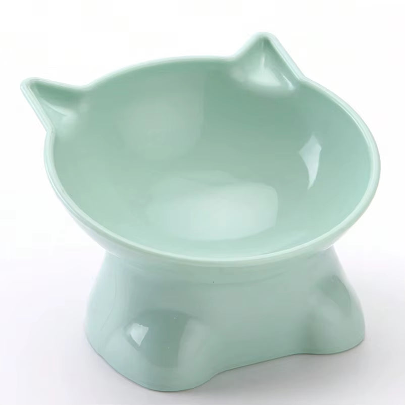 Hot-Selling Nordic Style Pet Bowl Cervical Vertebra Protection Cat Bowl Anti-Tip Plastic Inclined Mouth Cat Bowl Pet Supplies