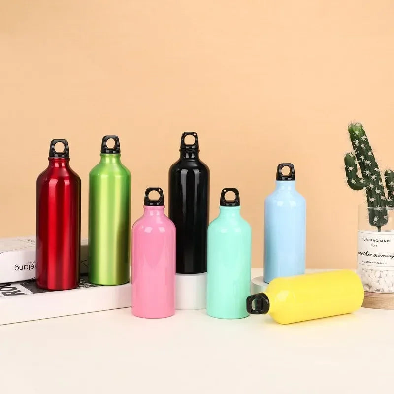 500Ml Water Bottles Portable Aluminum Water Bottle Reusable Leakproof Water Jug for Hiking Travel Outdoor Sports